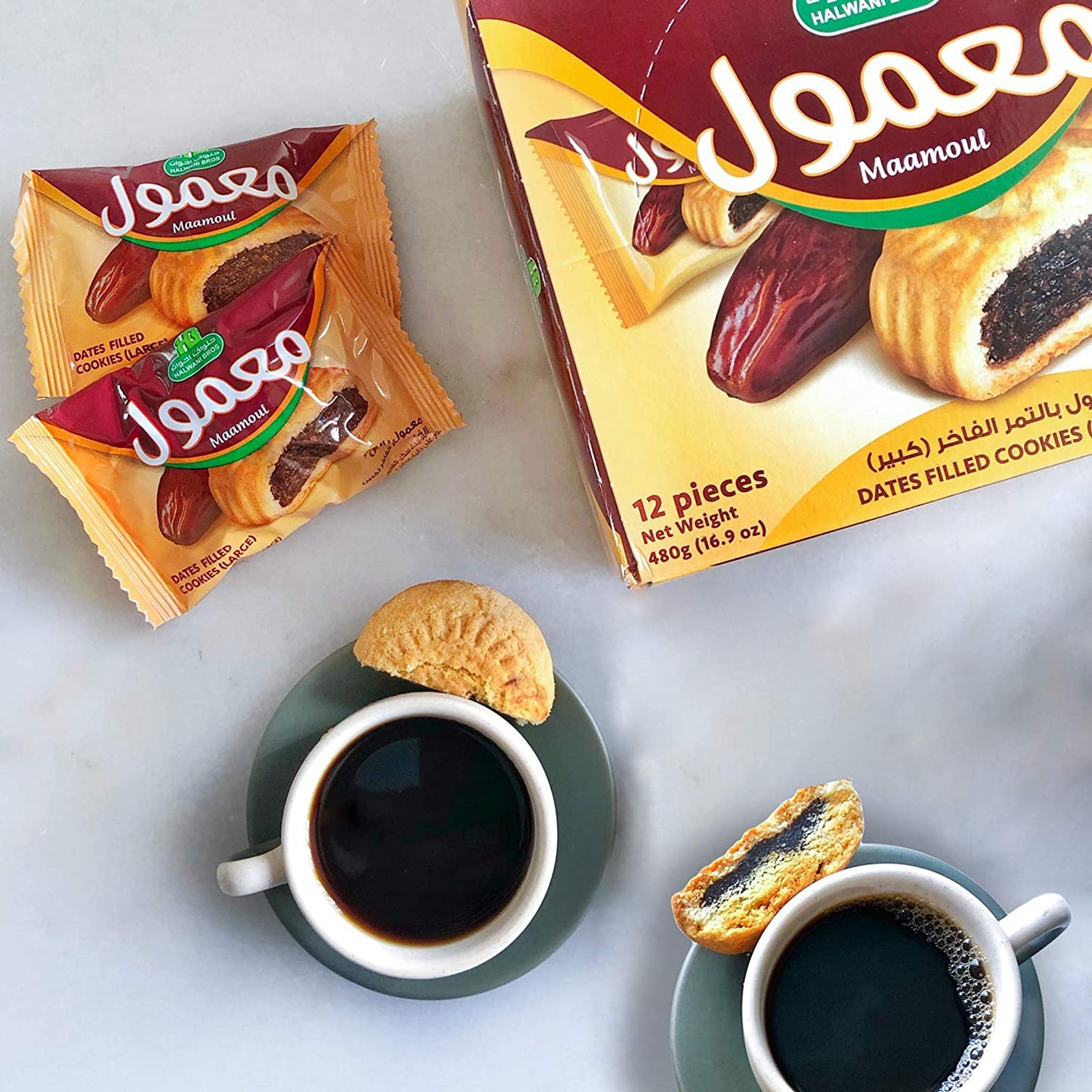 HB Halwani Bros Dates Filled Maamoul (12 pcs) Damaski