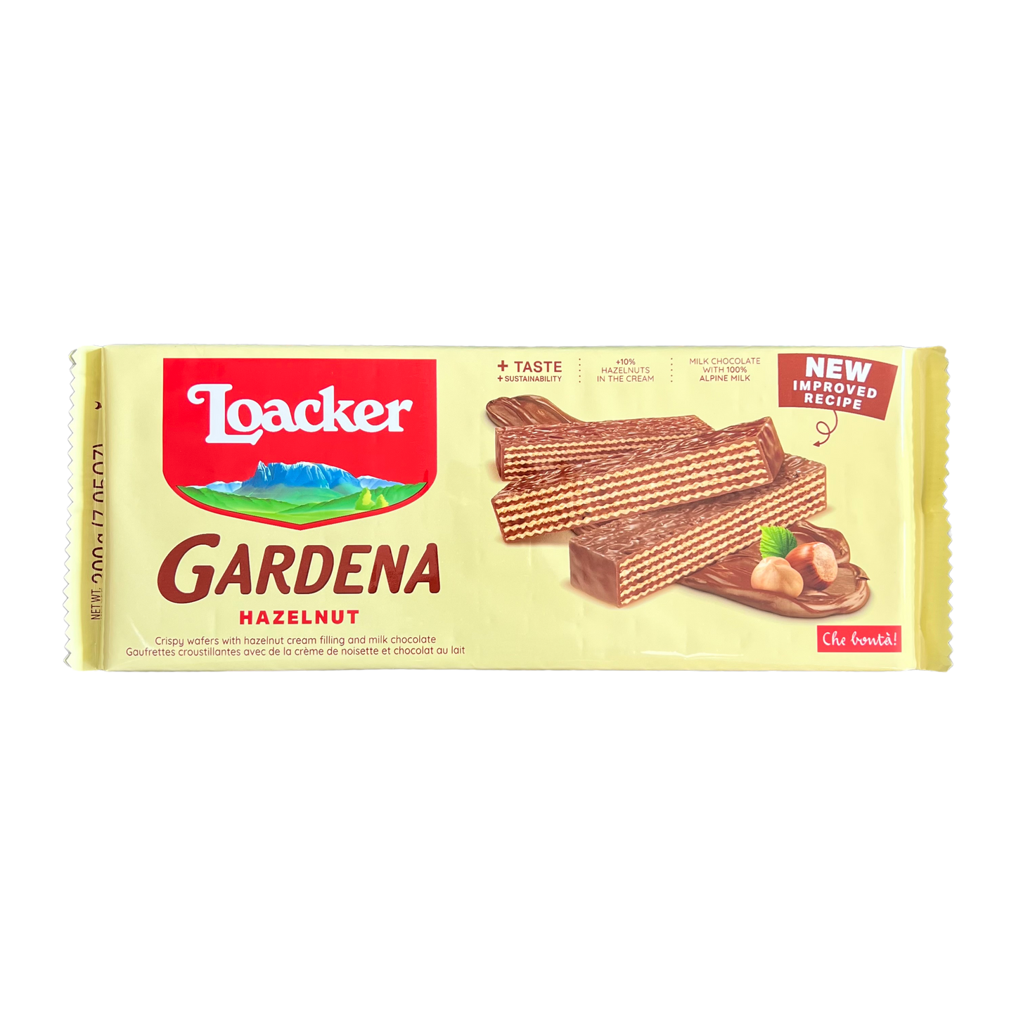 Loacker Gardena Crispy Wafer With Hazelnut Cream Filling And Milk Chocolate Damaski