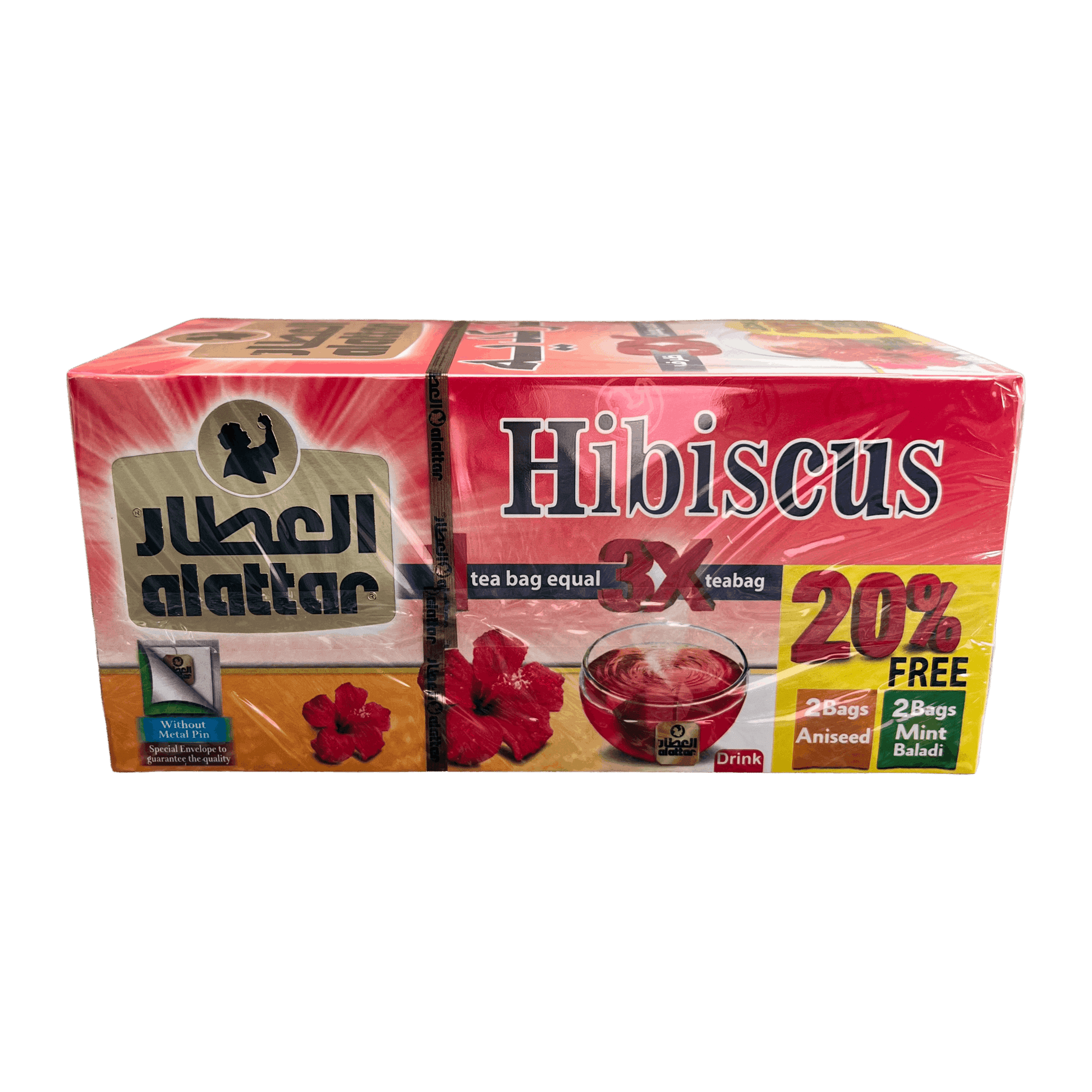 AlAttar Hibiscus Tea 20 Bags - Damaski