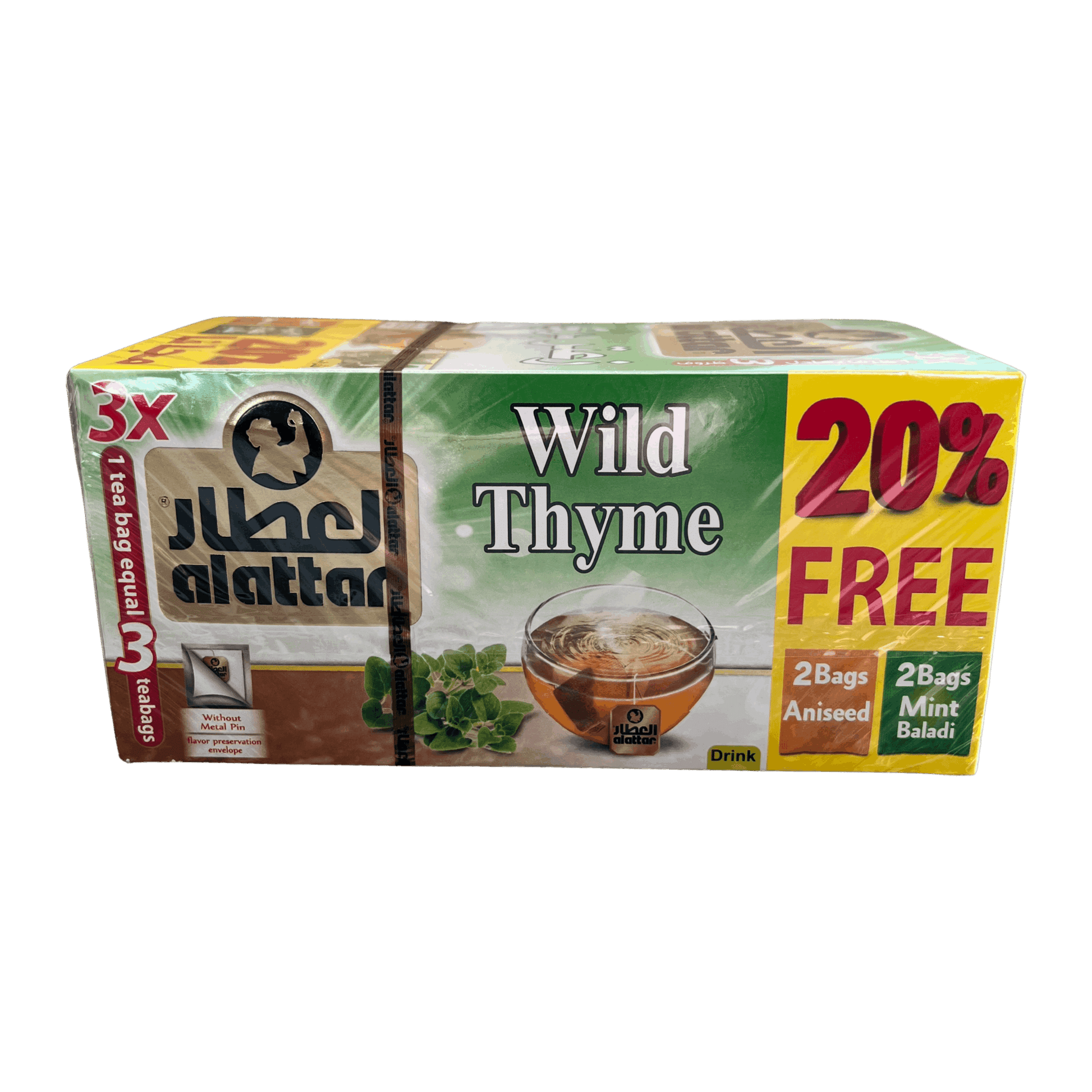 AlAttar Wild Thyme Tea 20 Bags - Damaski