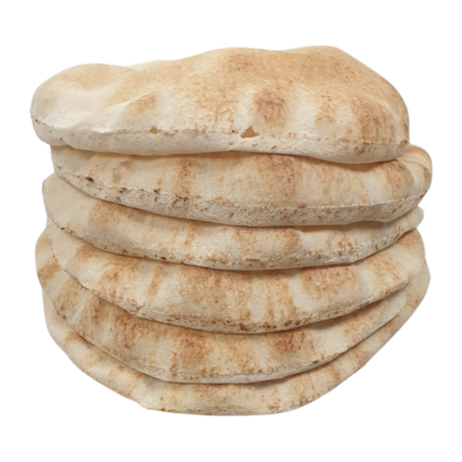 Levant 9" Arabic White Pita Bread 240g - 5 Loaves Damaski