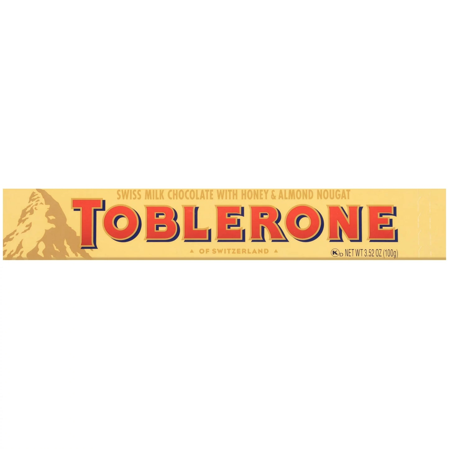 Toblerone Swiss Milk Chocolate Candy Bar with Honey and Almond Nougat 100g Damaski