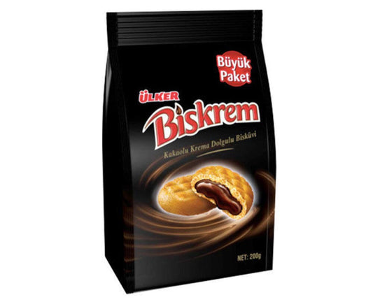 Ulker Biskrem Duo Cookies with Cocoa Cream Filling 200g Damaski